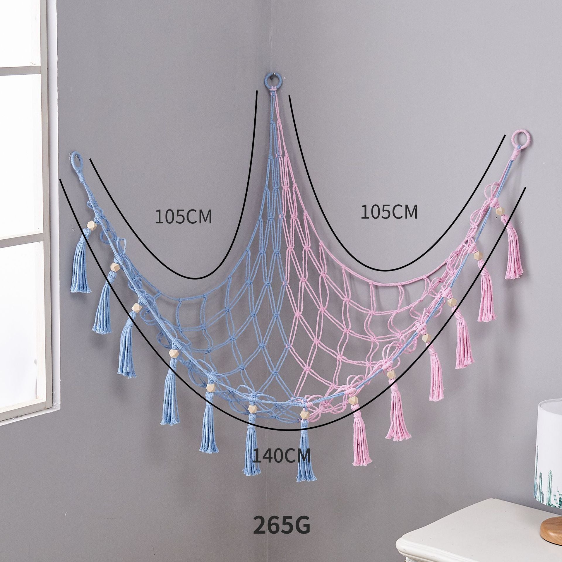 Stuffed Animal Storage Hammock - Large Toy Organizer Net For Plush Toys, Corner Hanging Storage For Kids' Room Decor  Multiple Color Options