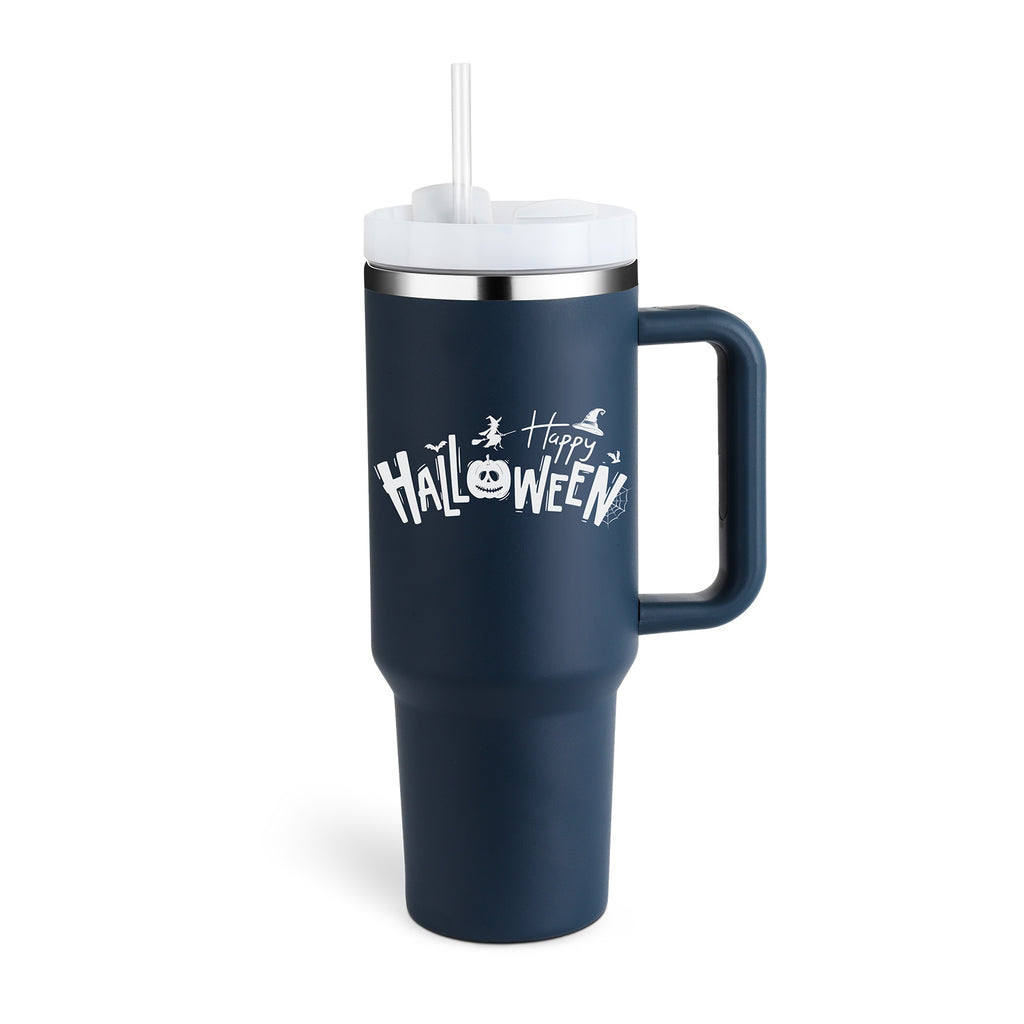 40 Oz Tumbler With Handle Straw Insulated, Stainless Steel Spill Proof With Lid Tapered Mug Gifts For Valentine Lover Suitable For Car Gym Office Travel