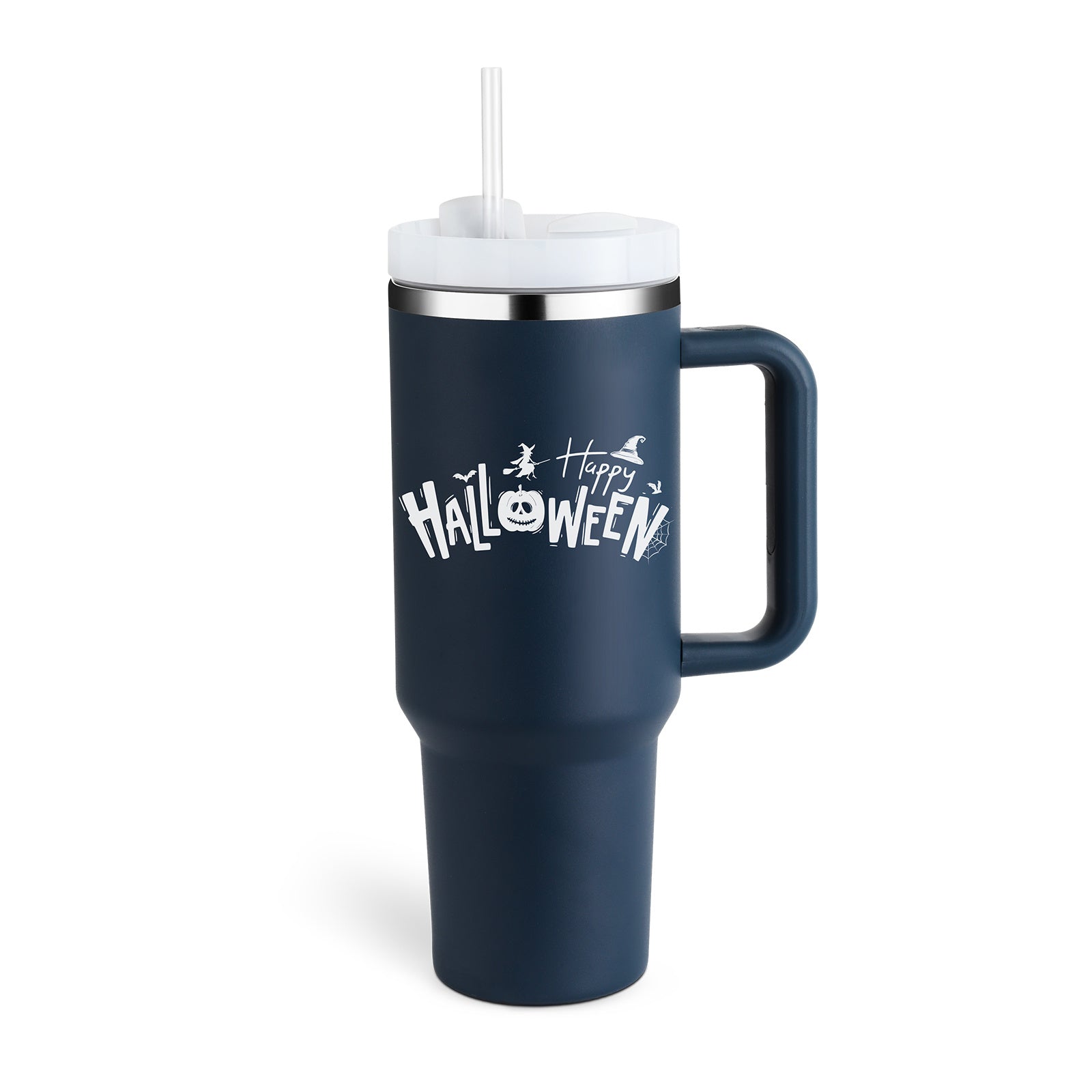 40 Oz Tumbler With Handle Straw Insulated, Stainless Steel Spill Proof With Lid Tapered Mug Gifts For Valentine Lover Suitable For Car Gym Office Travel